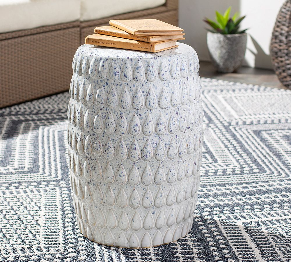 Charles Round Ceramic Accent Table | Pottery Barn