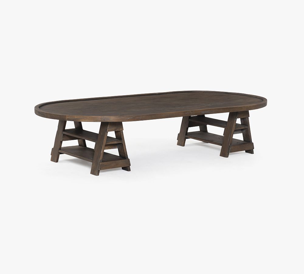 Stardust Reclaimed Wood Oval Coffee Table | Pottery Barn