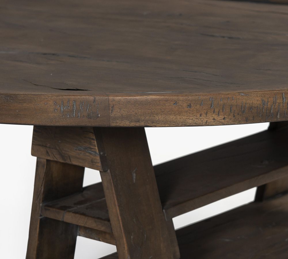 Stardust Reclaimed Wood Oval Coffee Table | Pottery Barn