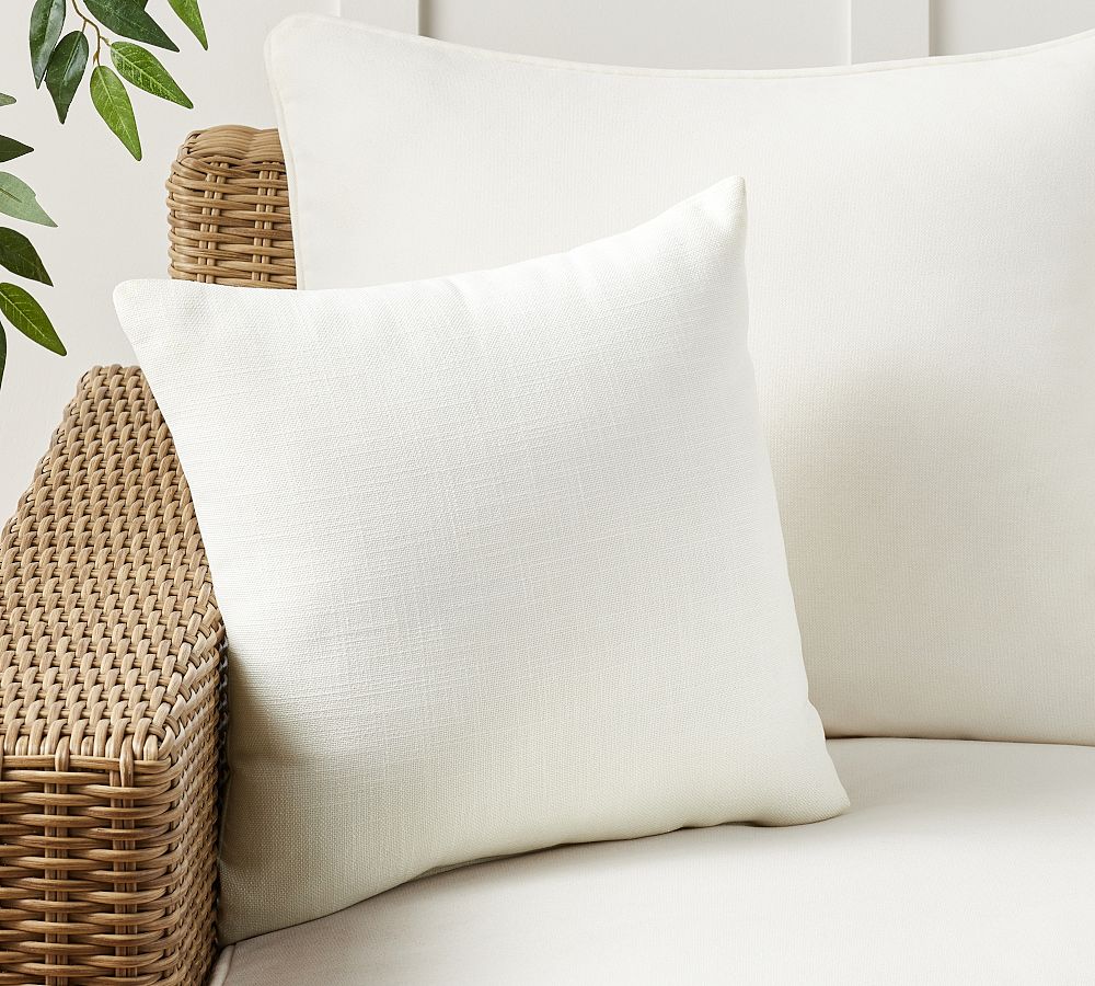 Performance Slub Outdoor Throw Pillow | Pottery Barn