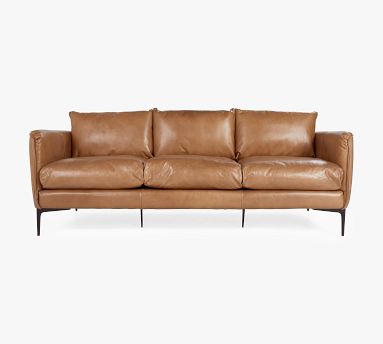 Waldorf Leather Sofa | Pottery Barn