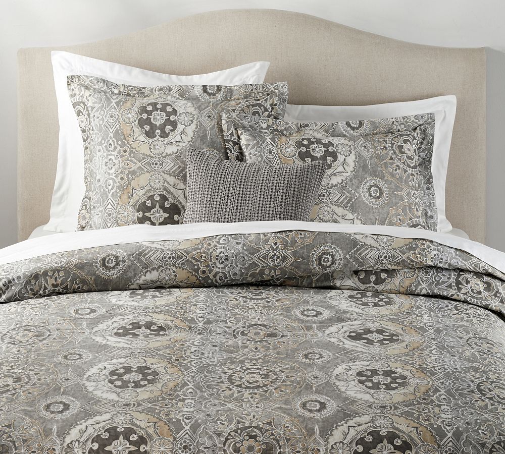 Jacquelyn Medallion Cotton Patterned Duvet Cover & Sham Pottery Barn
