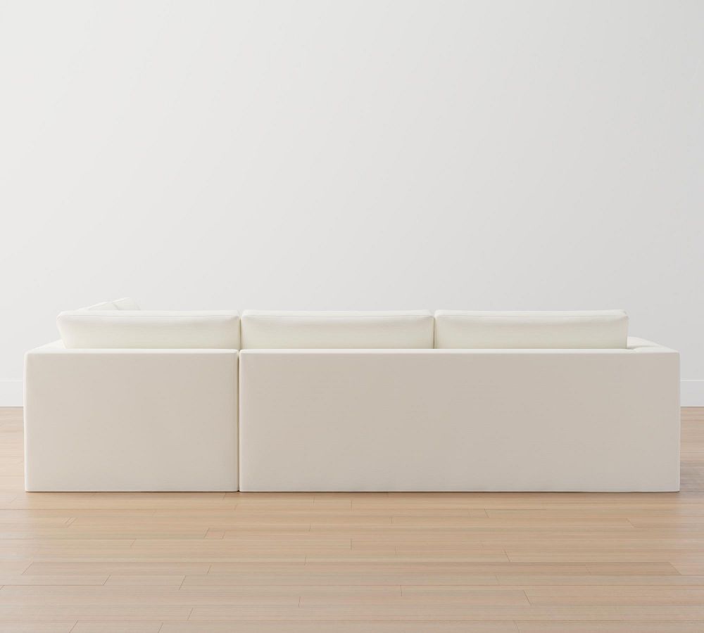 Carmel Square Wide Arm Slipcovered Return Bumper Sectional Pottery Barn