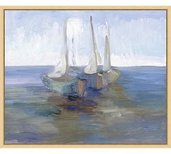 Day Sailing Framed Canvas
