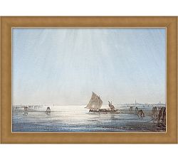 Italian Fishing Boat Framed Canvas