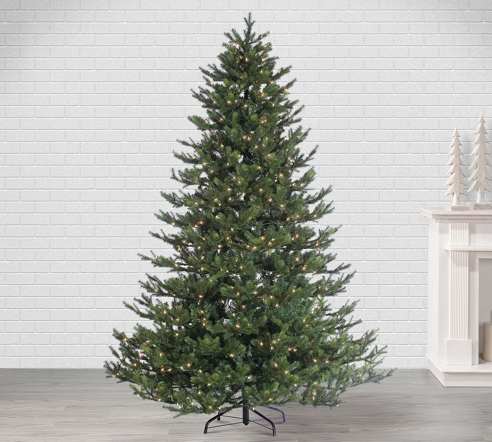 PreLit Rockford Pine Faux Christmas Trees Pottery Barn