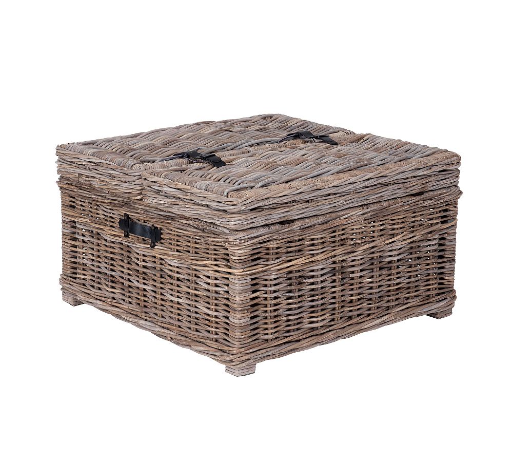 Rattan Square Trunk | Pottery Barn