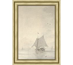 Hazy Ship Framed Print