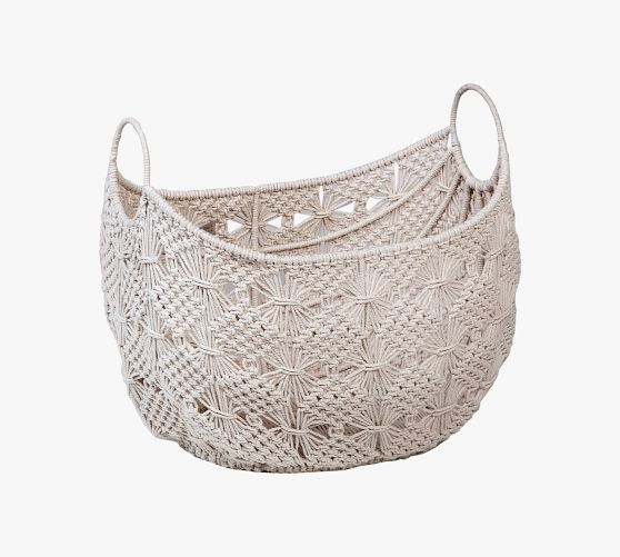 Melissa Crocheted Baskets Set of 2 Pottery Barn