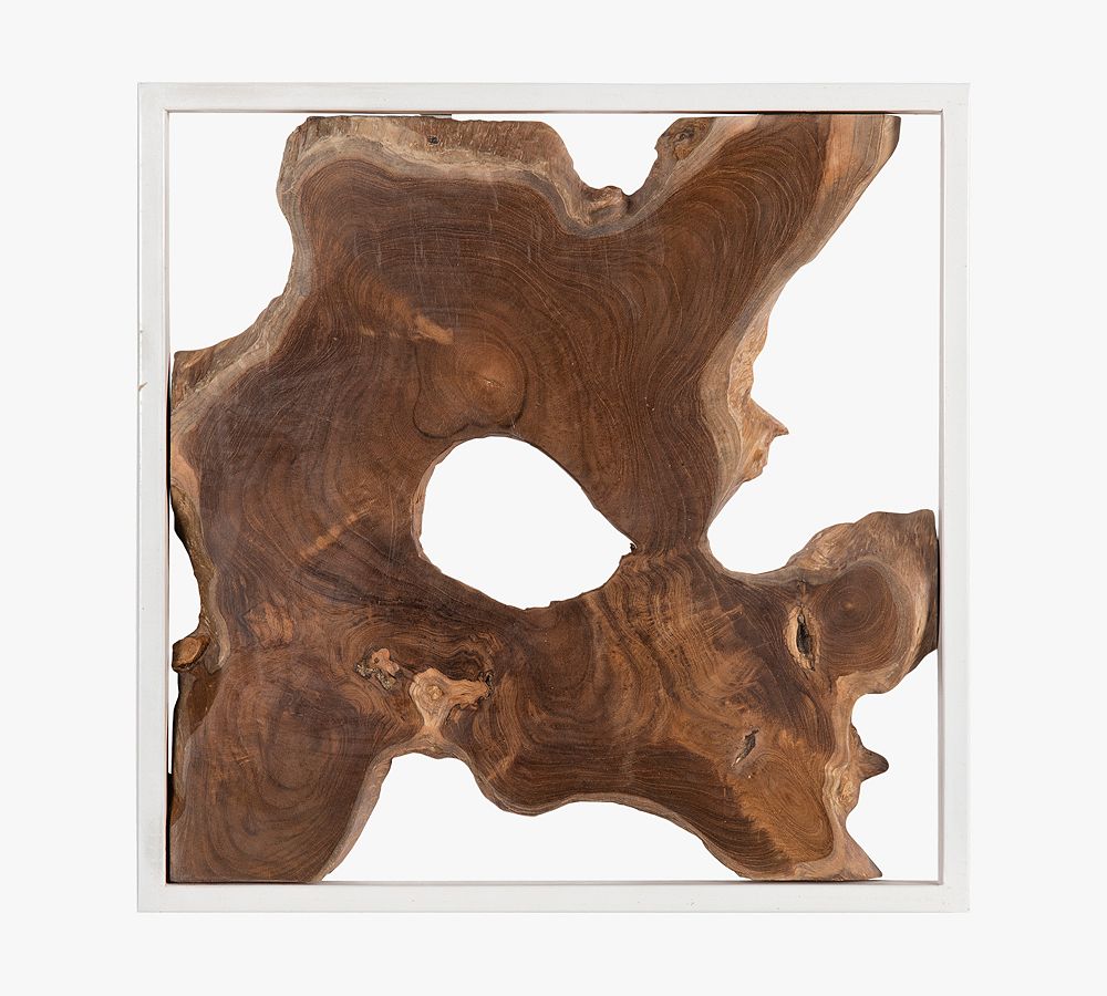 Live Edge Teak Framed Wall Art Pottery Barn