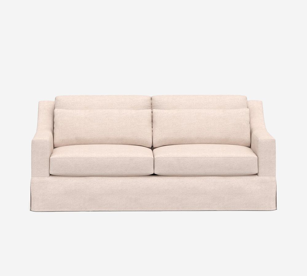 York Slope Arm Deep Seat Slipcovered Fabric Sofa Pottery Barn