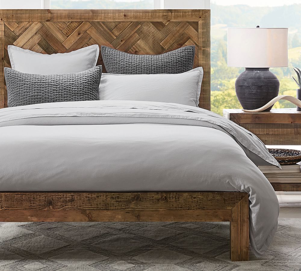 Washed Sateen Duvet Cover Pottery Barn