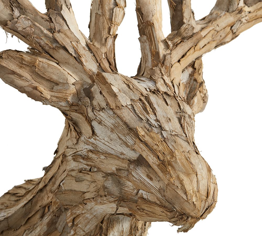 Birch Wood Deer Head Wall Art Pottery Barn