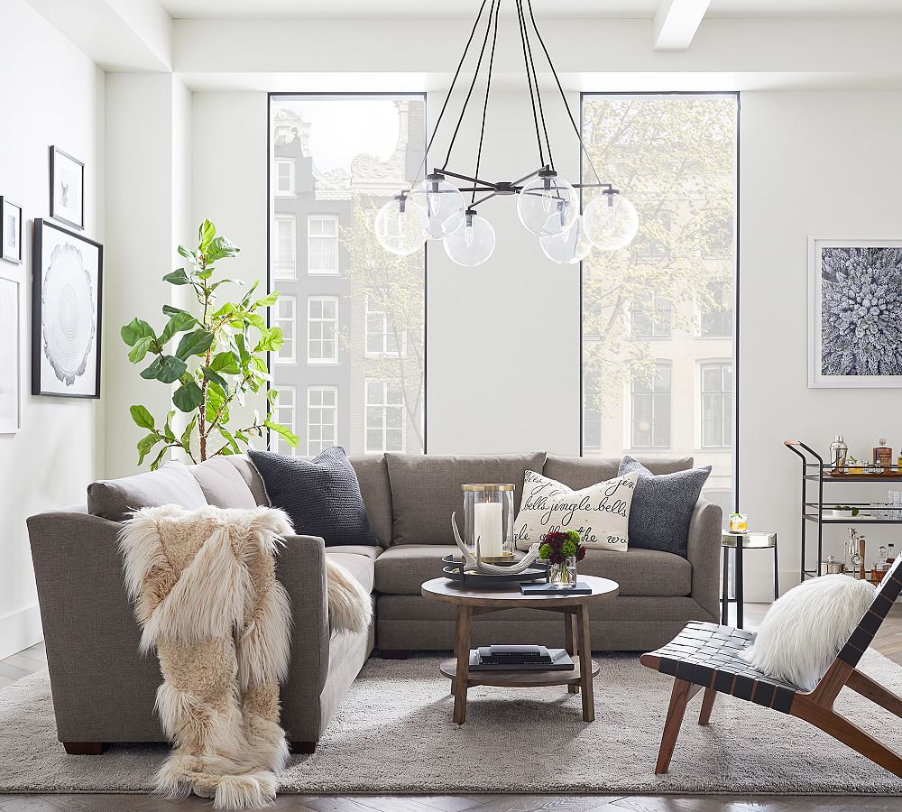 Mongolian Patchwork Faux Fur Throw Pottery Barn