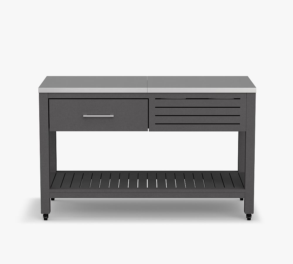 Indio Metal Outdoor Kitchen Island Pottery Barn