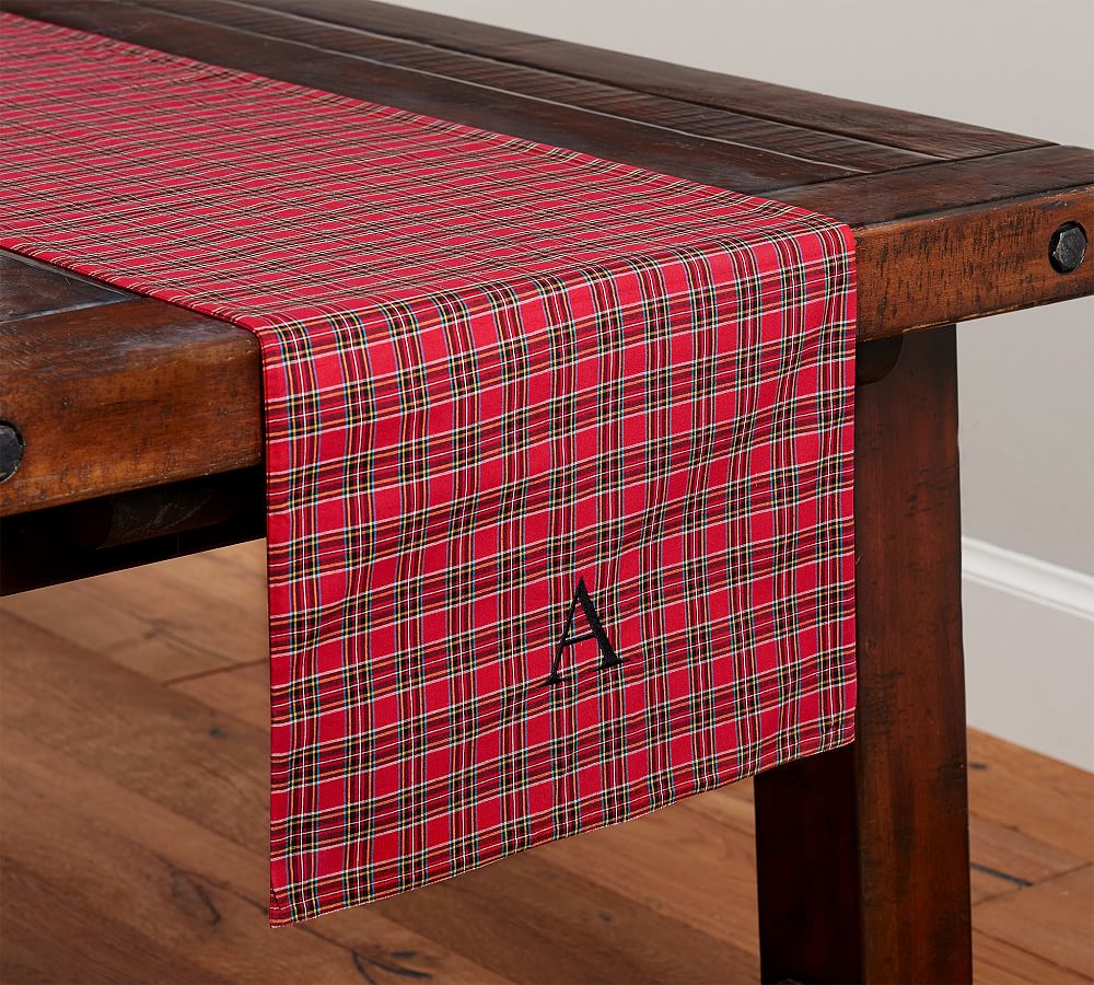 Madison Plaid Cotton Table Runner Pottery Barn