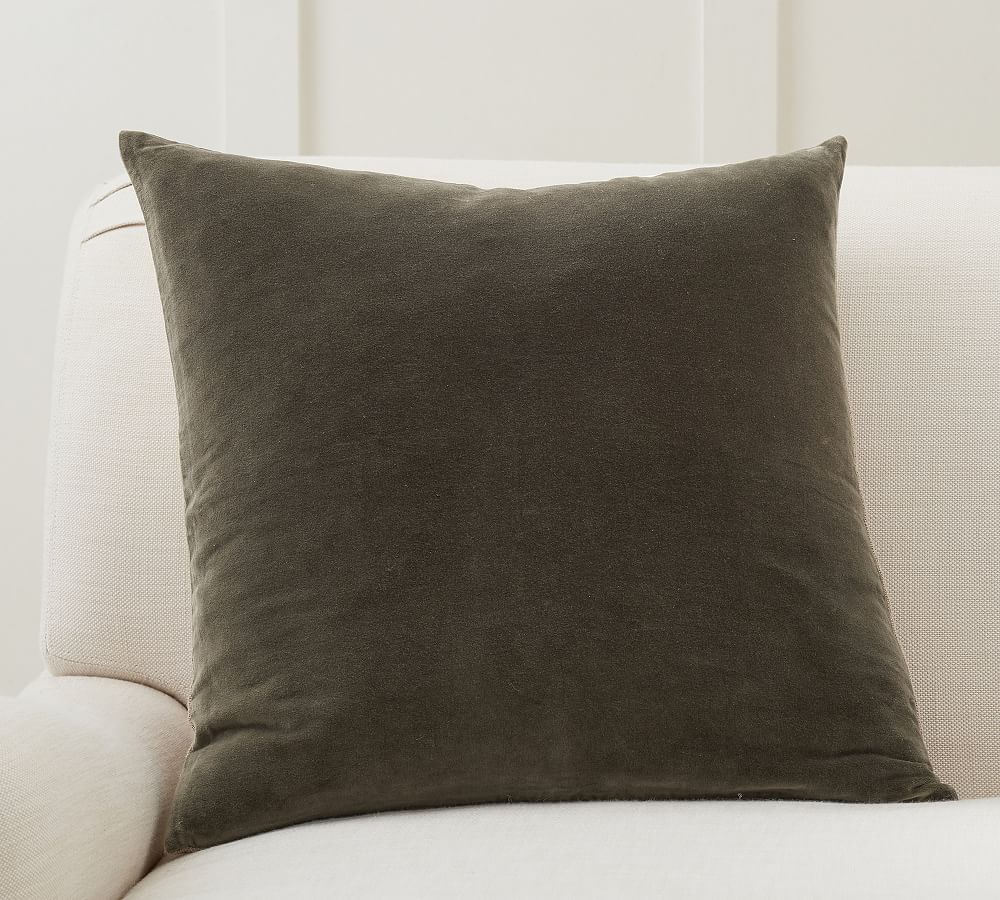 Velvet Linen Throw Pillow Cover Pottery Barn