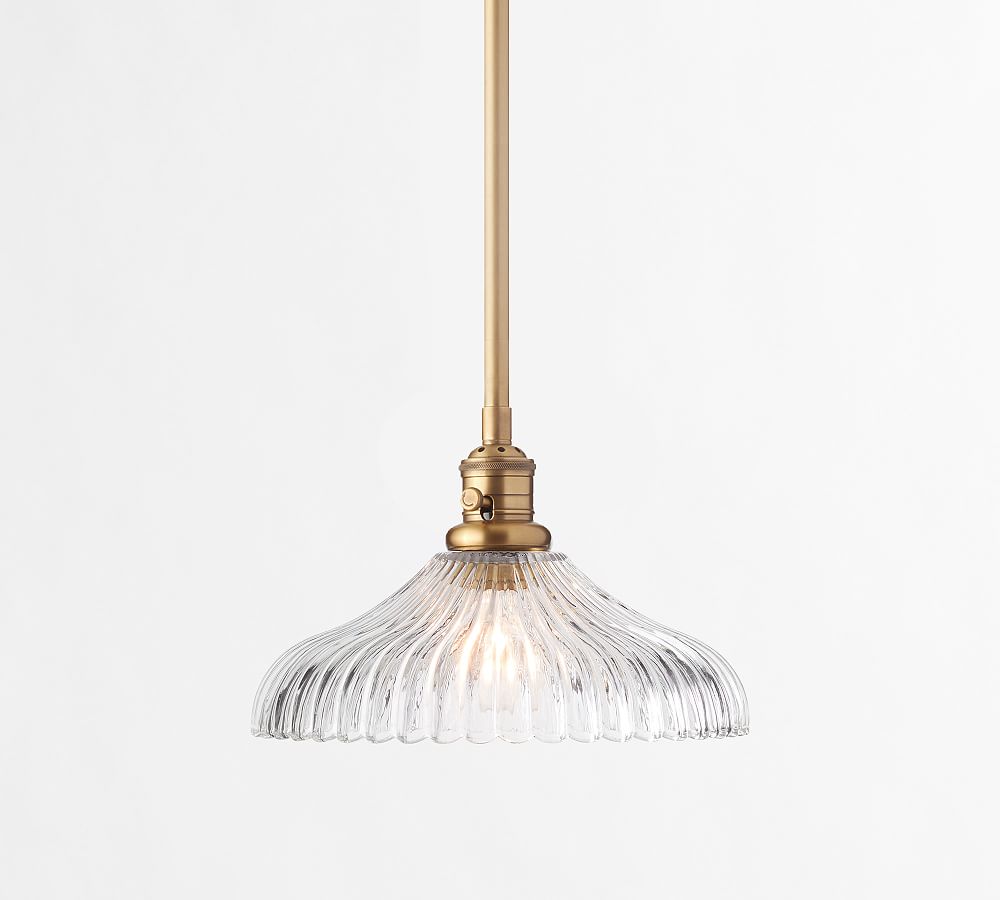 Rod Pendant Fluted Glass Pottery Barn