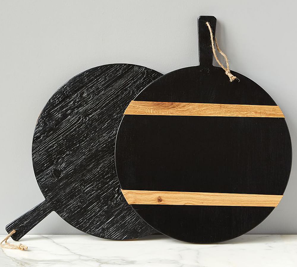 Black Reclaimed Pine Wood Pizza Paddle Pottery Barn