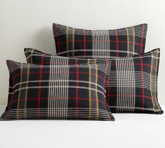 Carson Plaid Cotton Sham Pottery Barn