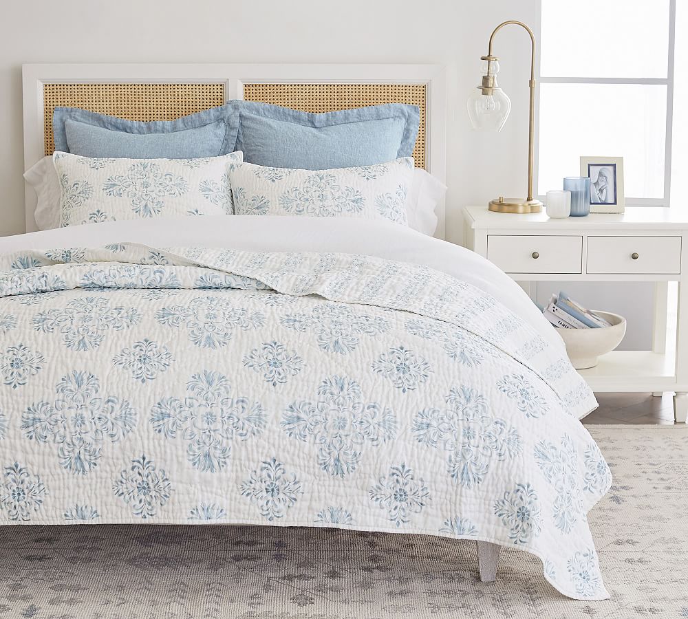 Remy Belgian Flax Linen Handcrafted Quilt & Shams Pottery Barn