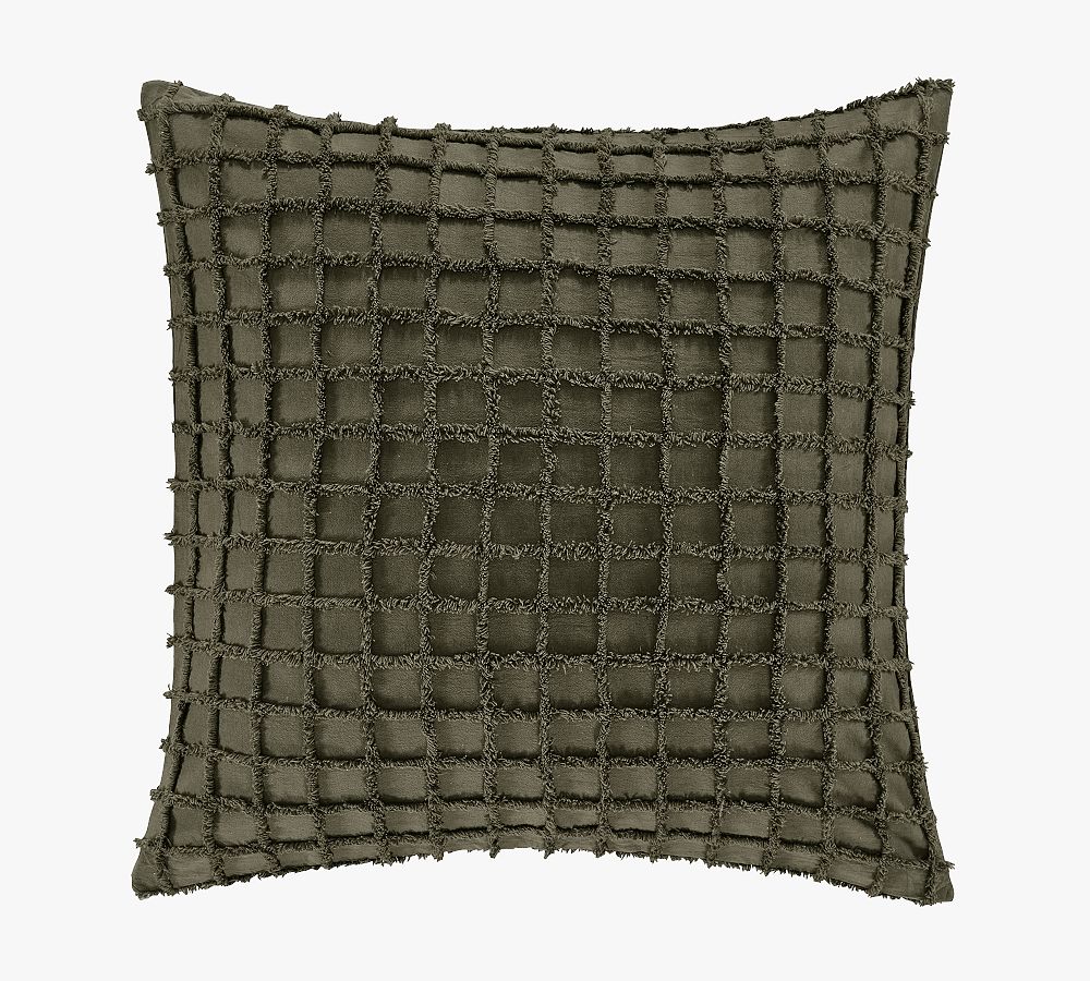 Arlette Cotton Textured Throw Pillow | Pottery Barn