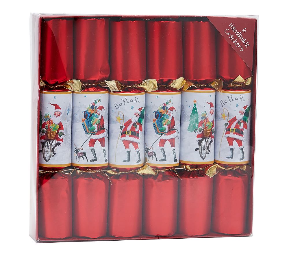 Jolly Santa Party Crackers Set of 6 Pottery Barn