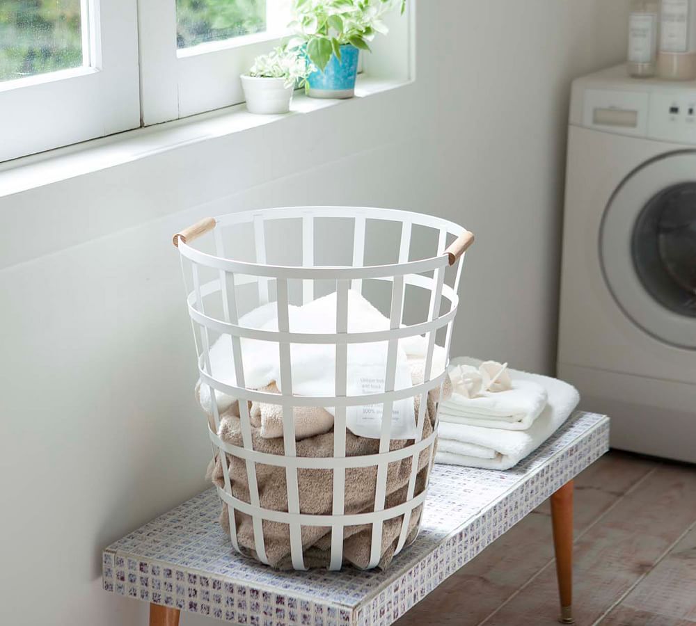 Yamazaki Round Laundry Basket | Pottery Barn