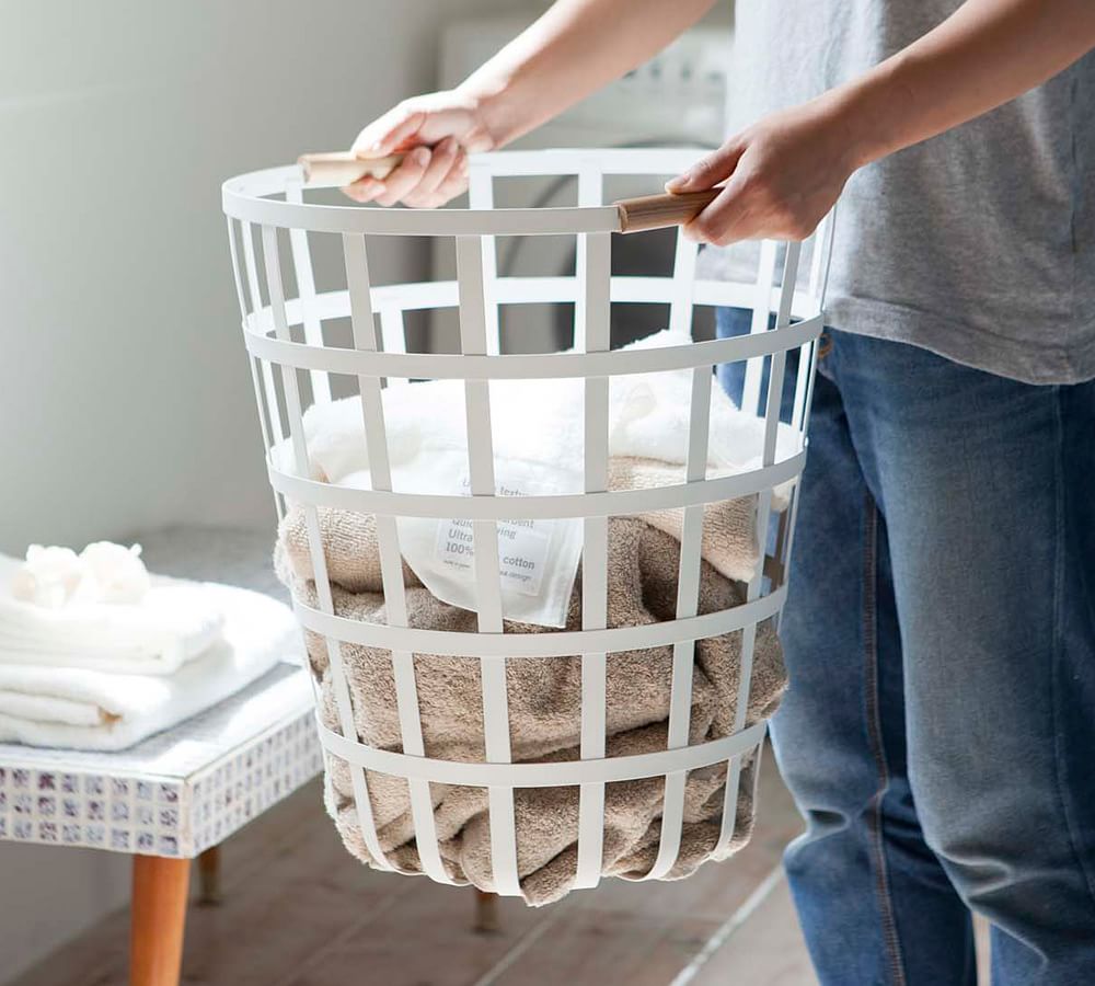 Yamazaki Round Laundry Basket Pottery Barn