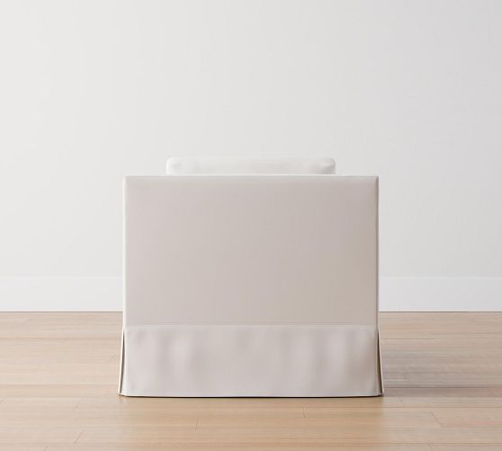 York Slope Arm Slipcovered Swivel Armchair Pottery Barn