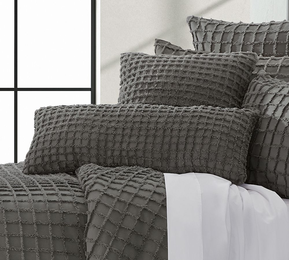 Arlette Cotton Textured Lumbar Throw Pillow Pottery Barn