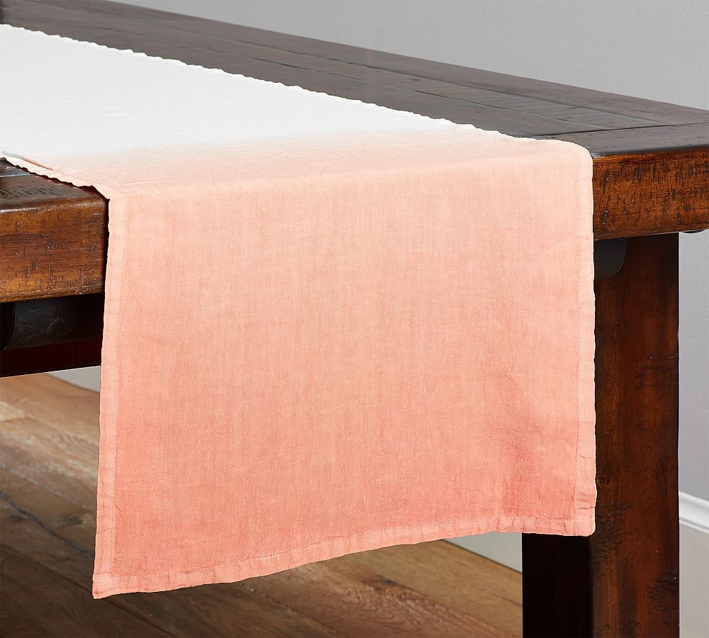 Stevie Ombre Dip Dye Table Runner Pottery Barn