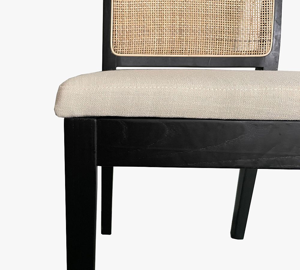 Axl Upholstered Cane Dining Chair Pottery Barn