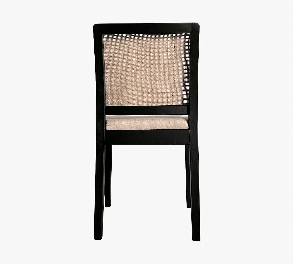Axl Upholstered Cane Dining Chair Pottery Barn