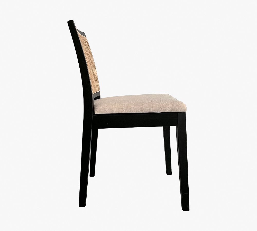 Axl Upholstered Cane Dining Chair Pottery Barn