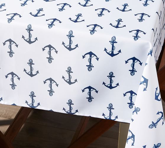 Anchor Outdoor Rectangular Tablecloths | Pottery Barn
