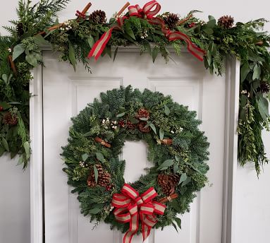 Fresh Cedar, Seeded Eucalyptus, & Oregonia Cinnamon Holiday Garland, 6 ...