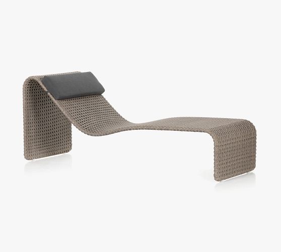 Tilly Woven Outdoor Chaise Lounge Pottery Barn