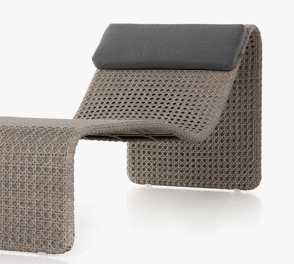 Tilly Woven Outdoor Chaise Lounge Pottery Barn