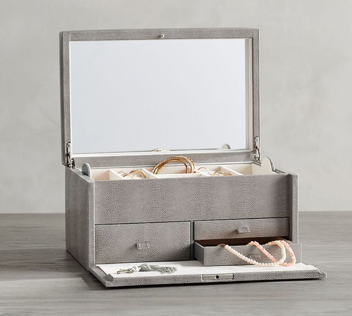 Mckenna Personalized Travel Jewelry Box - Large