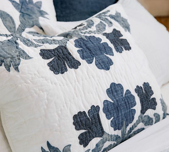Mahalo Cotton Applique Quilted Sham Pottery Barn