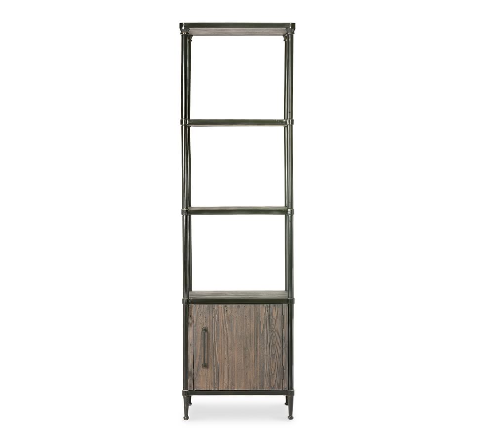 Juno Reclaimed Wood Bookcase with Door Pottery Barn