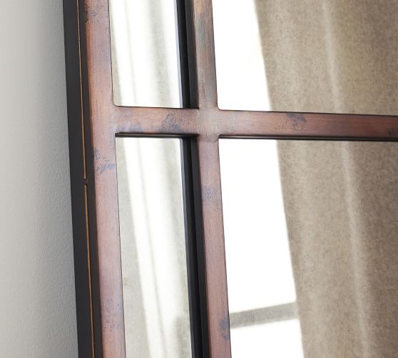 Le Marais Iron Frame Antiqued Floor Mirror Pottery Barn