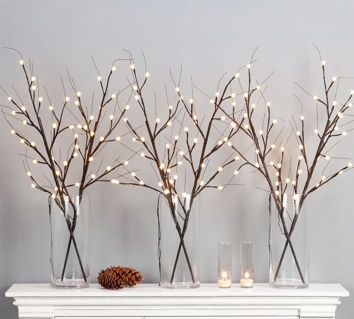 Lit Branches, 37" - Set of 6 Pottery Barn