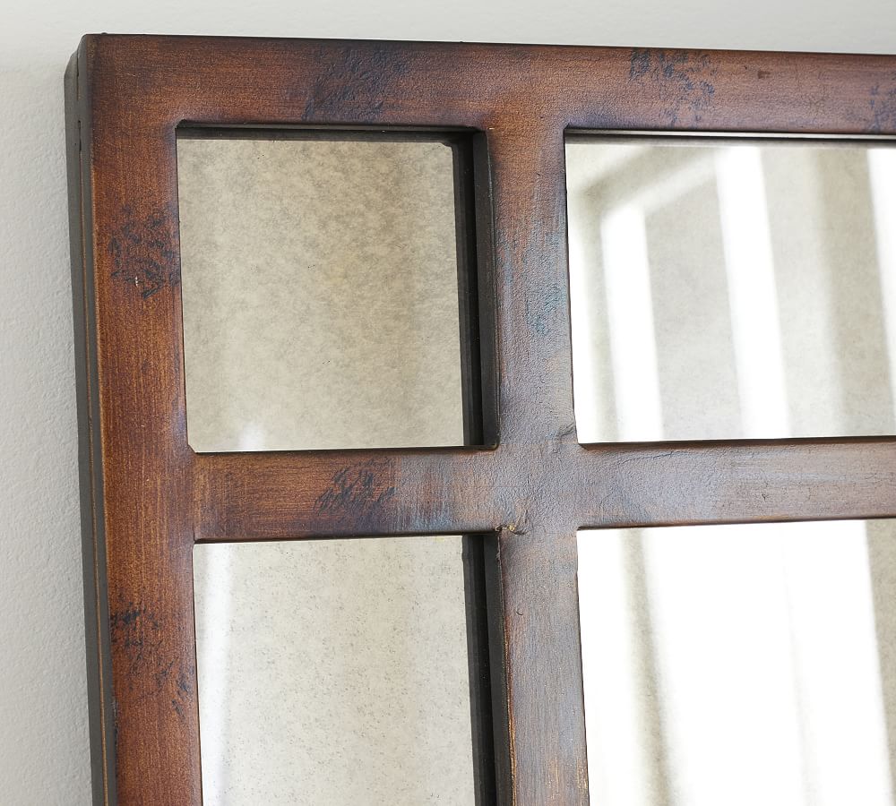 Le Marais Iron Frame Antiqued Floor Mirror Pottery Barn