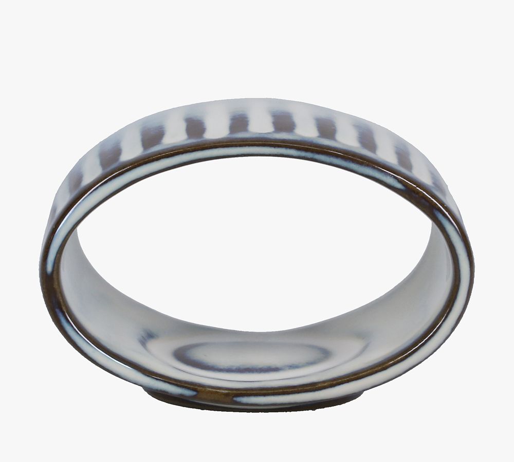 Colonnade Stoneware Napkin Rings Set of 8 Pottery Barn