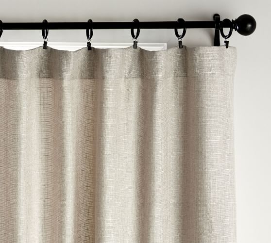 Basketweave Slub Curtain Pottery Barn