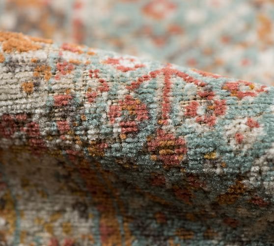 Multi Caroll Synthetic Rug Patterned Rugs Pottery Barn