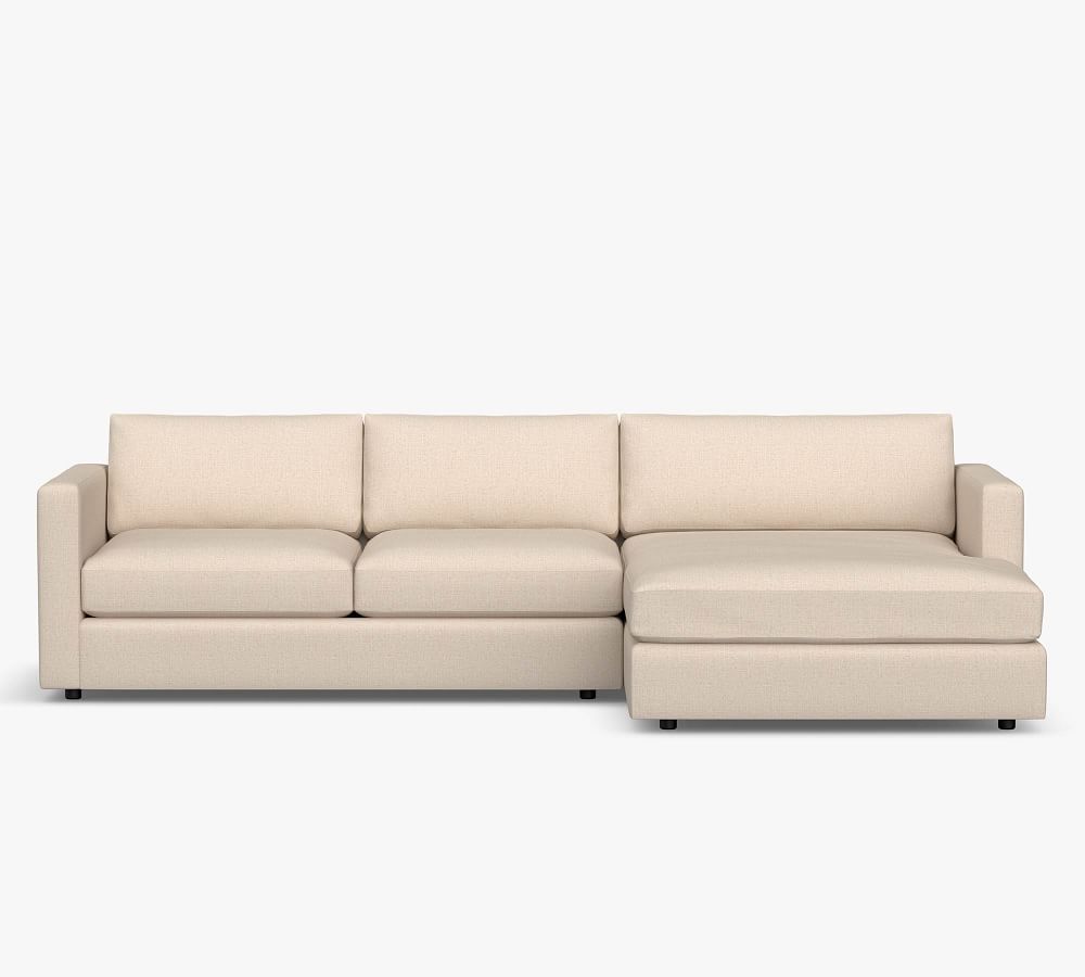 Jake Modular Upholstered Double Wide Sofa Chaise Sectional Pottery Barn
