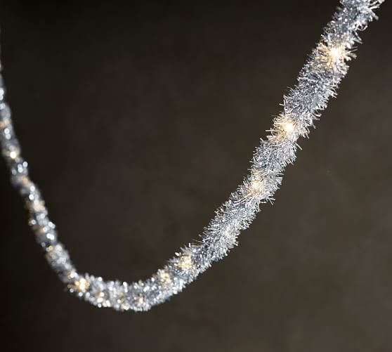 Tinsel String Lights Pottery Barn